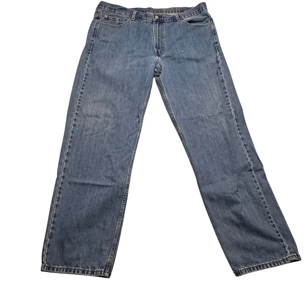 Levis 550 Relaxed Fit Tapered Leg Jeans Mens 44x36 Medium Wash Blue Denim